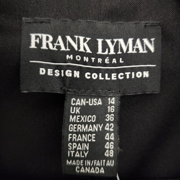 Frank Lyman Black & Gold Button Blazer Size 14 - Picture 6 of 7